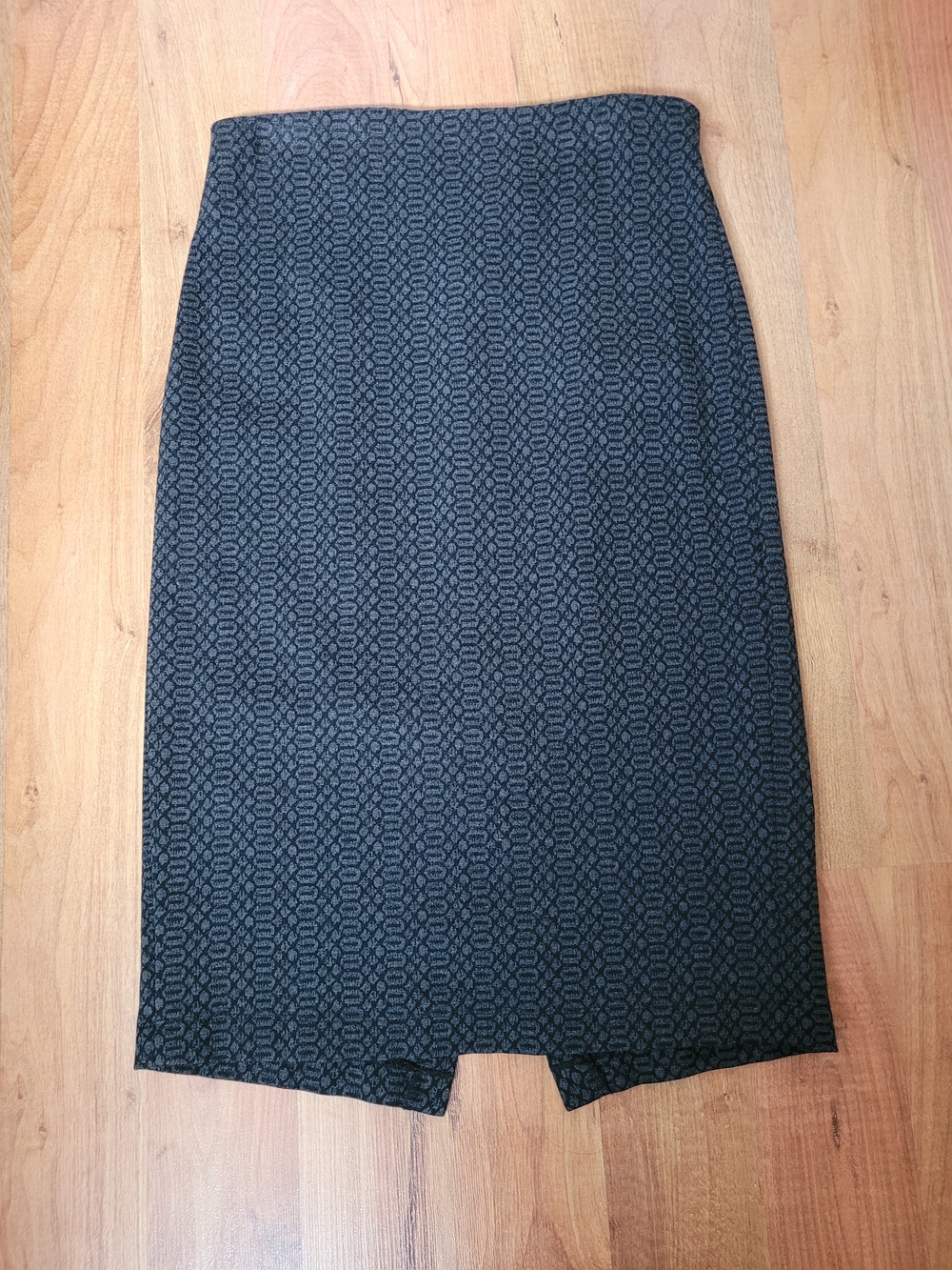 Premise Charcoal Black Textured Pencil Skirt